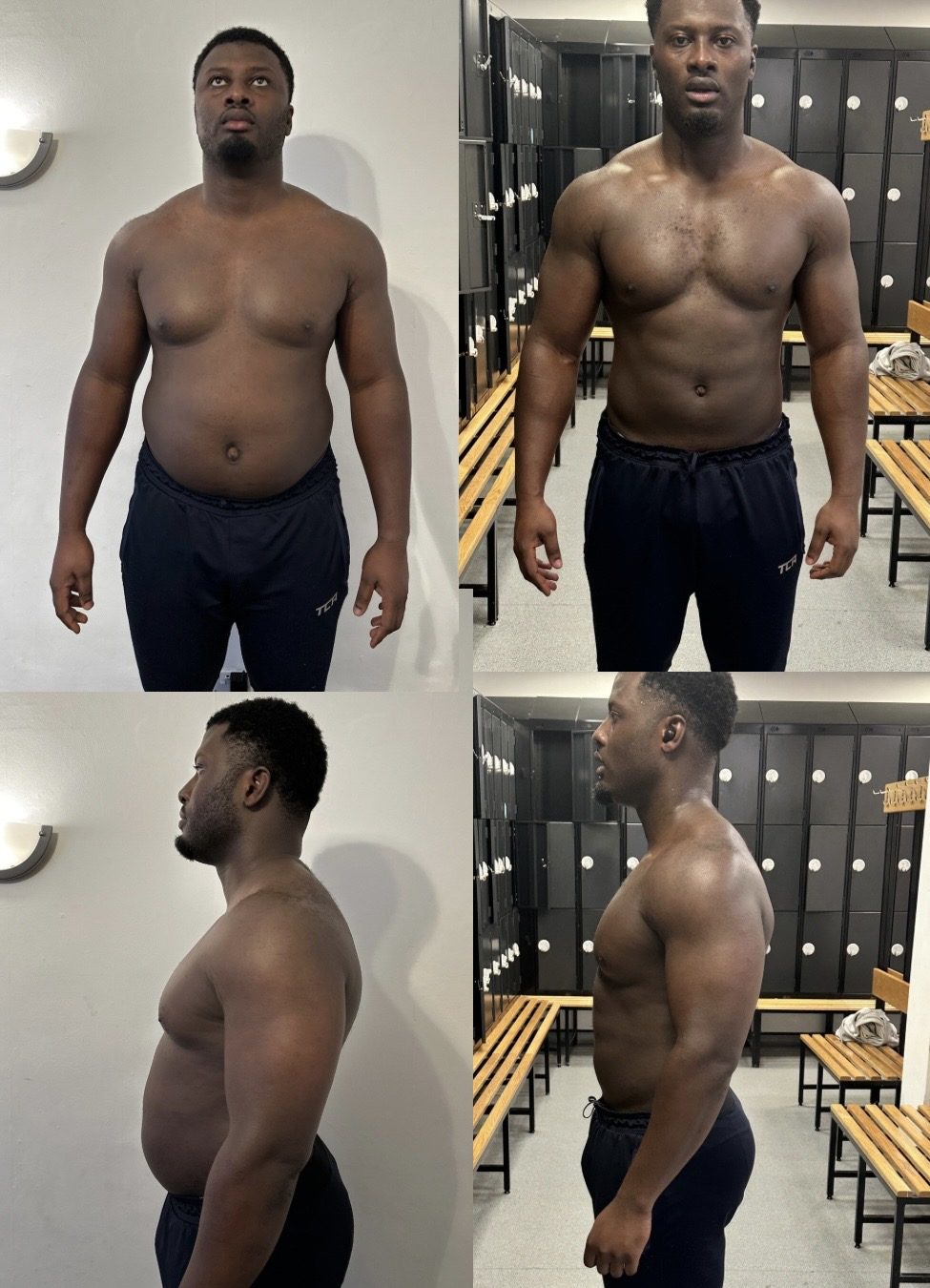Telvin's before and after transformation